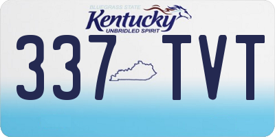 KY license plate 337TVT