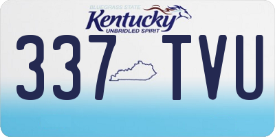KY license plate 337TVU
