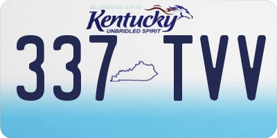 KY license plate 337TVV