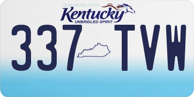 KY license plate 337TVW