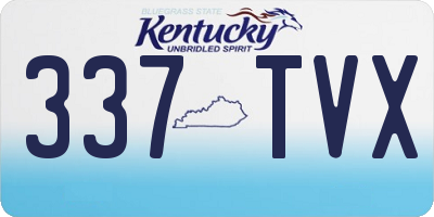 KY license plate 337TVX