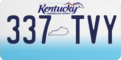 KY license plate 337TVY