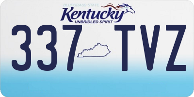 KY license plate 337TVZ