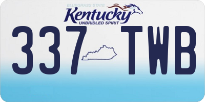 KY license plate 337TWB