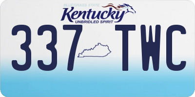 KY license plate 337TWC