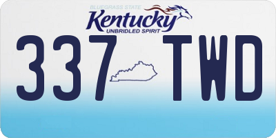 KY license plate 337TWD