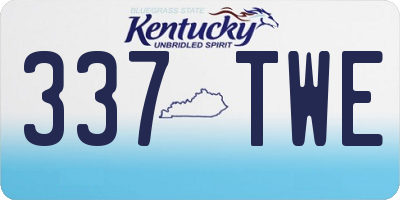 KY license plate 337TWE
