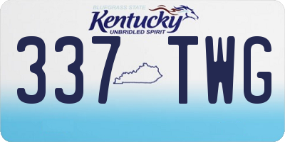 KY license plate 337TWG
