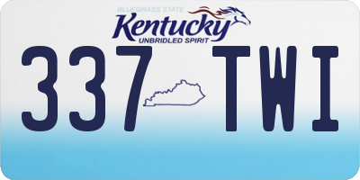 KY license plate 337TWI