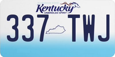 KY license plate 337TWJ