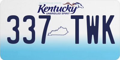 KY license plate 337TWK