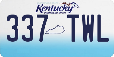 KY license plate 337TWL