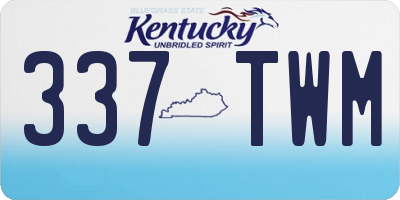 KY license plate 337TWM