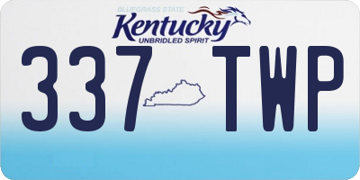 KY license plate 337TWP