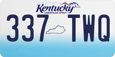 KY license plate 337TWQ