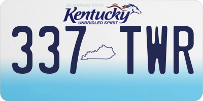 KY license plate 337TWR
