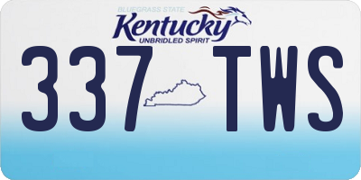 KY license plate 337TWS