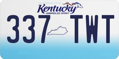 KY license plate 337TWT