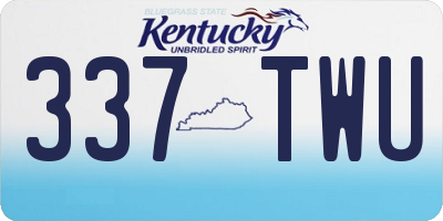 KY license plate 337TWU