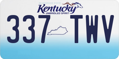 KY license plate 337TWV