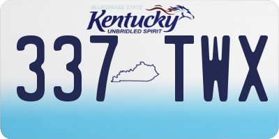 KY license plate 337TWX