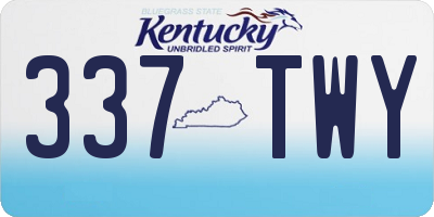 KY license plate 337TWY