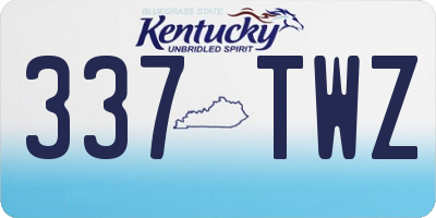 KY license plate 337TWZ