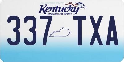 KY license plate 337TXA