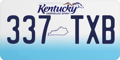 KY license plate 337TXB