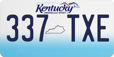 KY license plate 337TXE