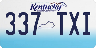 KY license plate 337TXI
