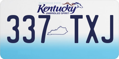 KY license plate 337TXJ