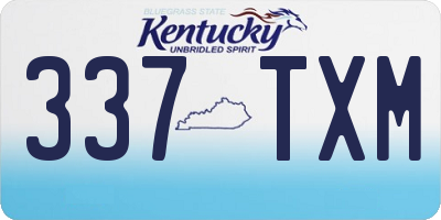 KY license plate 337TXM