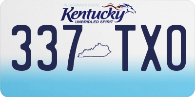 KY license plate 337TXO