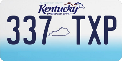 KY license plate 337TXP
