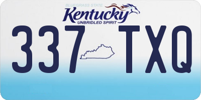 KY license plate 337TXQ
