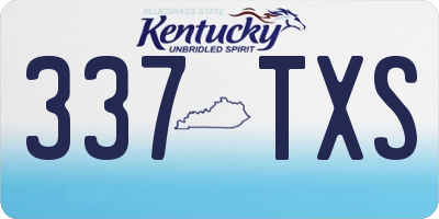 KY license plate 337TXS