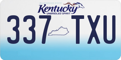 KY license plate 337TXU