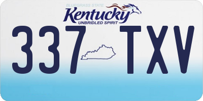 KY license plate 337TXV