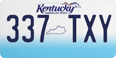 KY license plate 337TXY