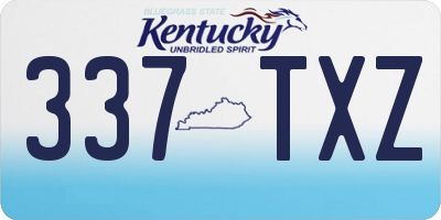 KY license plate 337TXZ