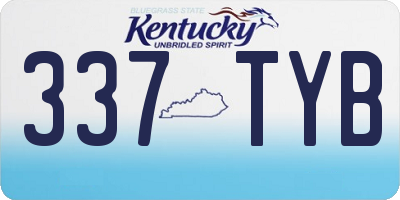 KY license plate 337TYB