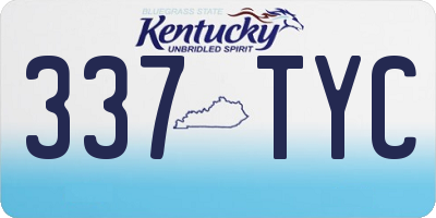 KY license plate 337TYC