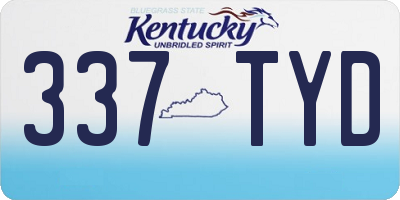 KY license plate 337TYD