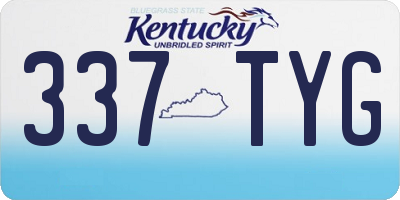 KY license plate 337TYG