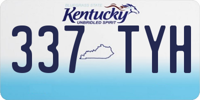 KY license plate 337TYH