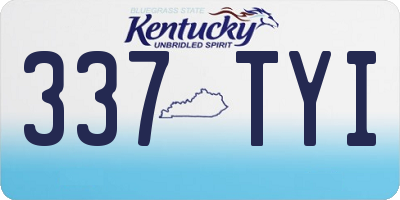 KY license plate 337TYI