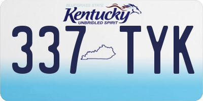 KY license plate 337TYK