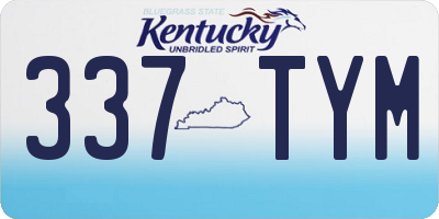 KY license plate 337TYM