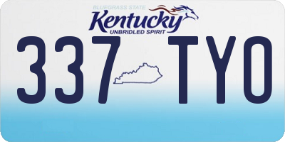 KY license plate 337TYO